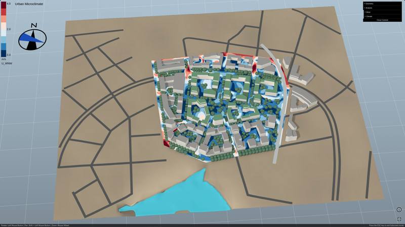 Interactive 3D Urban Microclimate of Aspern Seestadt