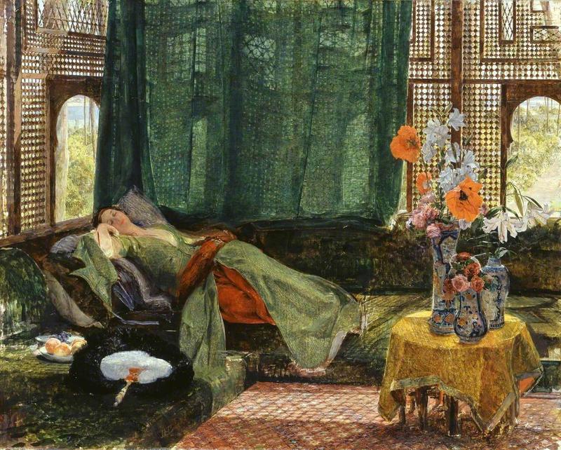 The Siesta - painting by John F. Lewis.
