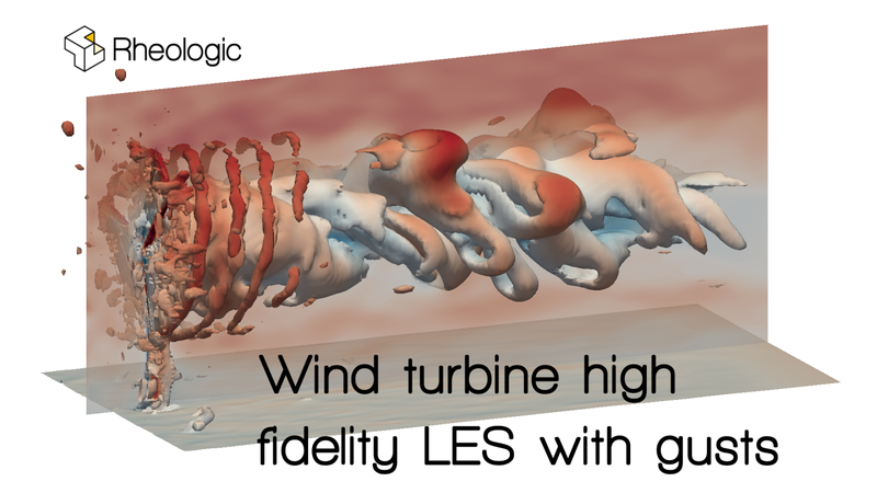 LES simulation of a wind turbine.