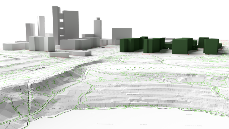 Terrain around the biotope city urban development / landscape architecture project in Vienna.