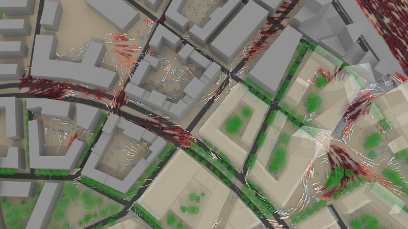 Wind direction in street canyons for urban master planning.